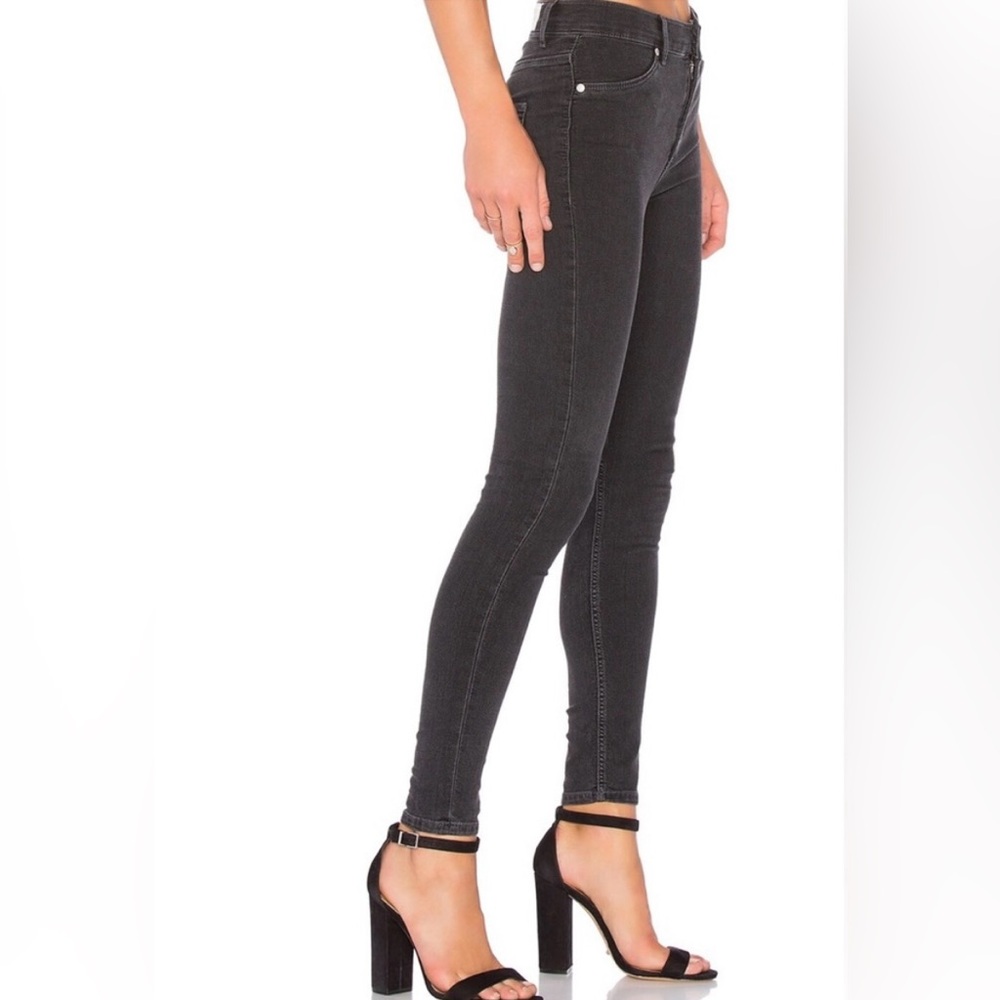 Cheap Monday High Spray Black Stone Skinny Jeans, Sz 24/25 - Picture 2 of 16